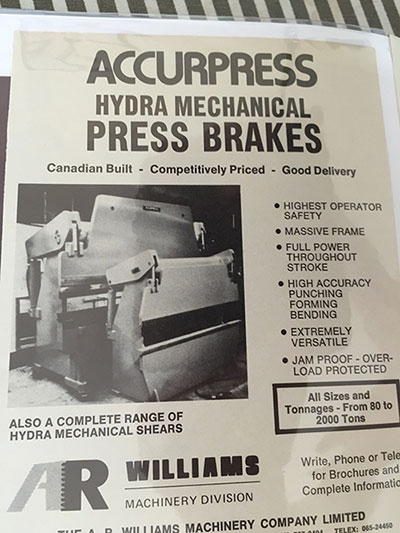 Accurpress Newspaper Ad